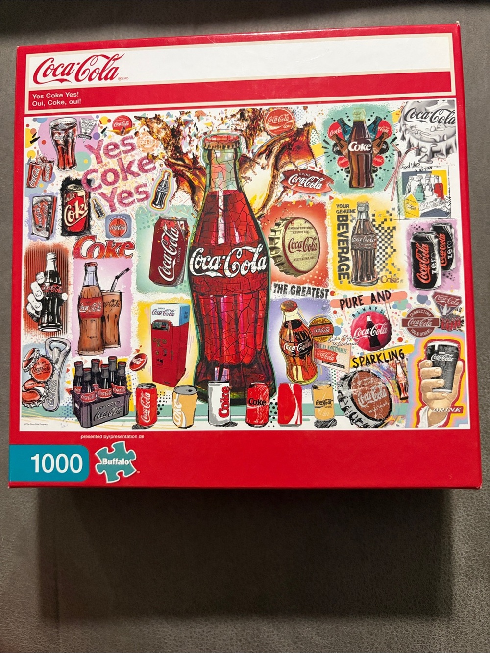 Coca Cola Red and White Retro Bottle Collage Puzzle 1000 pieces